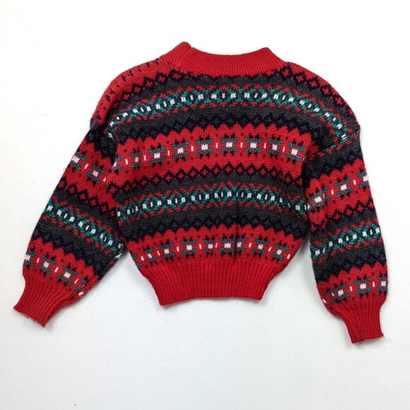 Vintage JPI Sweater Unisex Children's Size 18m Red - Picture 2 of 3